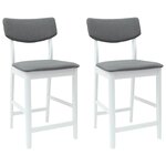 vidaXL Chaises de salle à manger 2 Pièces Blanc 48 x 49 x 95 cm