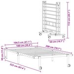 vidaXL Cadre de lit sans matelas pliable blanc 100x200 cm acier