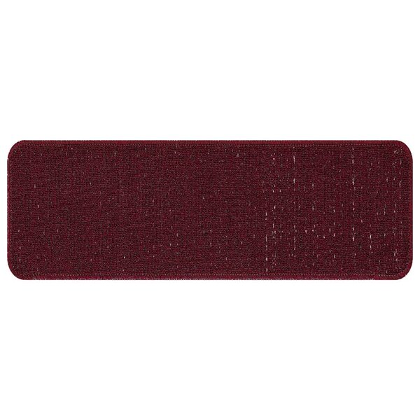 vidaXL Marches d'escalier 15 Pièces Bordeaux 60 x 25 cm Polypropylène