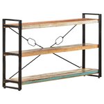 vidaXL Bibliothèque 3 niveaux 140x30x80 cm Bois de récupération massif