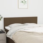 vidaXL Têtes de lit 2 Pièces Marron foncé 72x5x78/88 cm Tissu