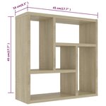 vidaXL Étagère murale Chêne sonoma 45 1x16x45 1 cm Bois d’ingénierie