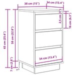vidaXL Table de chevet avec lumières LED blanc 38x34x65 cm
