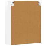vidaXL Armoire suspendue avec étagère Blanc brillant 59 x 20 x 71 5 cm