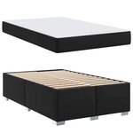 vidaXL Cadre de lit avec matelas Noir 120 x 200 cm tissu
