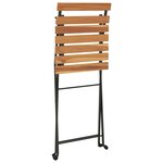 vidaXL Chaises de bistrot pliantes lot de 8 Bois teck solide et acier