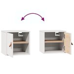vidaXL Armoire murale Blanc 31 5x30x30 cm Bois de pin massif