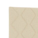 vidaXL Tête de lit avec des lumières à LED Réglable Crème 90 cm tissu