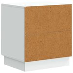 vidaXL Table de chevet 2 pc Blanc 43 x 34 5 x 47 cm Bois d'ingénierie