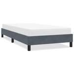 vidaXL Cadre de lit sans matelas gris foncé 80x220 cm velours