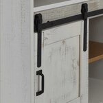 vidaXL Armoire à vin HALDEN casiers à vin porte coulissante blanc pin