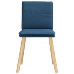 vidaXL Chaises à manger lot de 6 bleu tissu