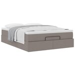 VidaXL Cadre de lit ottoman avec matelas taupe 140x190 cm tissu