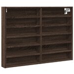 vidaXL Armoire à vitrine chêne marron 80x8 5x58 cm bois d'ingénierie