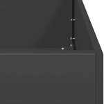 vidaXL Jardinière noir 360x40x40 cm acier laminé à froid