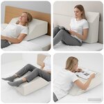 vidaXL Coussin pour les jambes Uni Blanc 63 x 52 x 19 5 cm