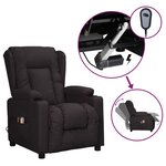 vidaXL Fauteuil électrique de massage Noir Similicuir