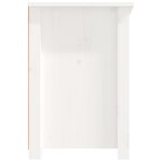 vidaXL Meuble TV Blanc 114x35x52 cm Bois de pin massif