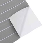 vidaXL Tapis de bateau Rayé Gris clair et blanc 240 x 90 cm EVA