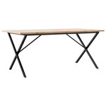 vidaXL Table à manger cadre en X 180x90x75 5 cm bois pin massif acier