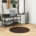 vidaXL Tapis de surface Rond HUARTE Marron Ø 80 CM Polyester