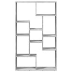 vidaXL Bibliothèque gris béton 72x20x120 5 cm bois d'ingénierie
