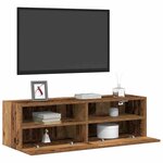 vidaXL Meuble TV mural 2 Pièces Bois Ancien 100 x 30 x 30 cm