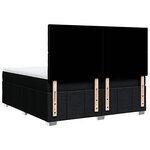 vidaXL Sommier à lattes de lit avec matelas Noir 200x200 cm Tissu