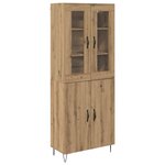 vidaXL Haut Armoire Chêne artisanal 69 5 x 34 x 180 cm