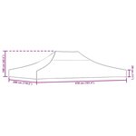 vidaXL Toit de tente de réception 4x3 m Anthracite 270 g/m²