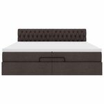 VidaXL Cadre de lit ottoman avec matelas marron foncé 200x200 cm tissu