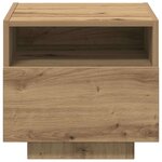 vidaXL Cabinet de chevet avec tiroir Chêne artisanal 40 x 39 x 37 cm