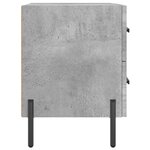 vidaXL Tables de chevet 2Pièces gris béton 40x35x47 5cm bois d’ingénierie