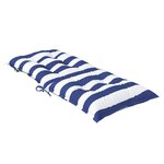 vidaXL Coussins de chaise à dossier bas lot de 4 rayures bleu/blanc