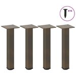 vidaXL Pieds de table basse 4 pièces Acier naturel 30-32 cm Acier