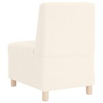 vidaXL Unité de Sofa Modulaire Sans Accoudoirs 3 Pièces Crème
