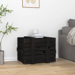 vidaXL Boîte de rangement Noir 58x40 5x42 cm Bois massif de pin