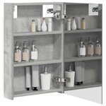 vidaXL Armoire Miroir de Salle de Bain Gris béton 40 x 10 5 x 60 5 cm