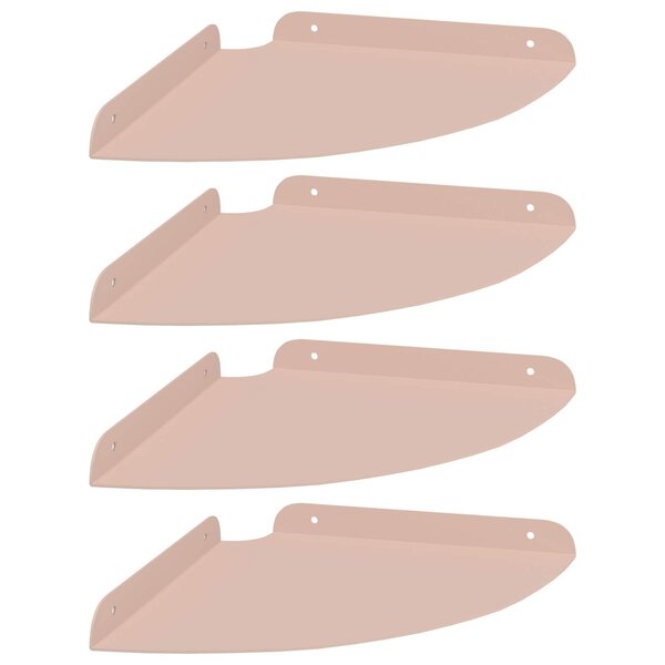 vidaXL Étagère Flottante d'Angle 4 pc Rose 24 x 24 x 2 cm