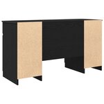 Bureau vidaXL Noir Chêne 140x49x76 cm Bois d'ingénierie