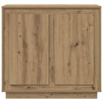 vidaXL Buffet en Chêne Artisan chêne artisanal 80 x 34 x 75 cm