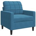 vidaXL Ensemble de canapés 4Pièces et coussins et traversins bleu velours