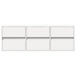 vidaXL Meuble TV mural avec lumières LED blanc 130x31x45 cm