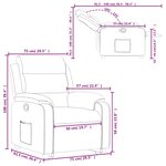 vidaXL Fauteuil inclinable Jaune Velours