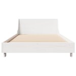 vidaXL Cadre de lit sans matelas blanc 75x190 cm bois de pin massif