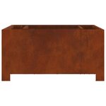 vidaXL Foyer de cheminée Marron 80 x 80 x 40 cm Acier patiné