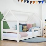 Lit cabane enfant TERY 90 x 190 Blanc