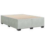 vidaXL Cadre de lit sans matelas gris clair 140x190 cm velours
