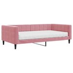 vidaXL Lit de jour avec matelas rose 100x200 cm velours