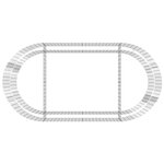 vidaXL Lit surélevé à gabion Fer galvanisé 200x100x50 cm